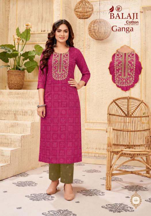 Balaji ganga vol-1 straight kurtis wholesale